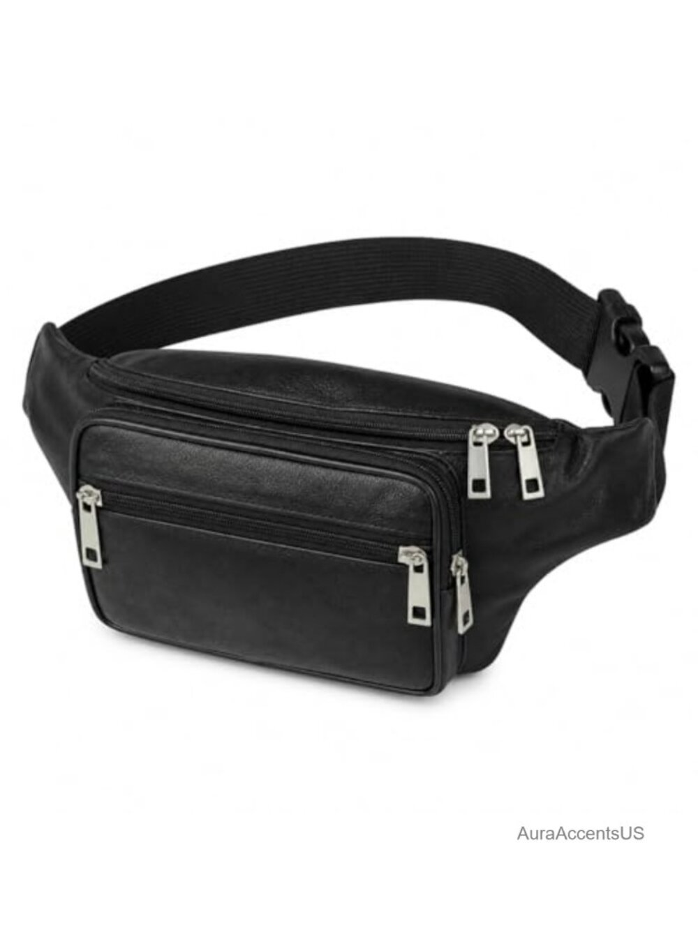 Full Grain Cow Leather Fanny Pack Waist Pack Travel Pouch Belt Bag Hiking Hip